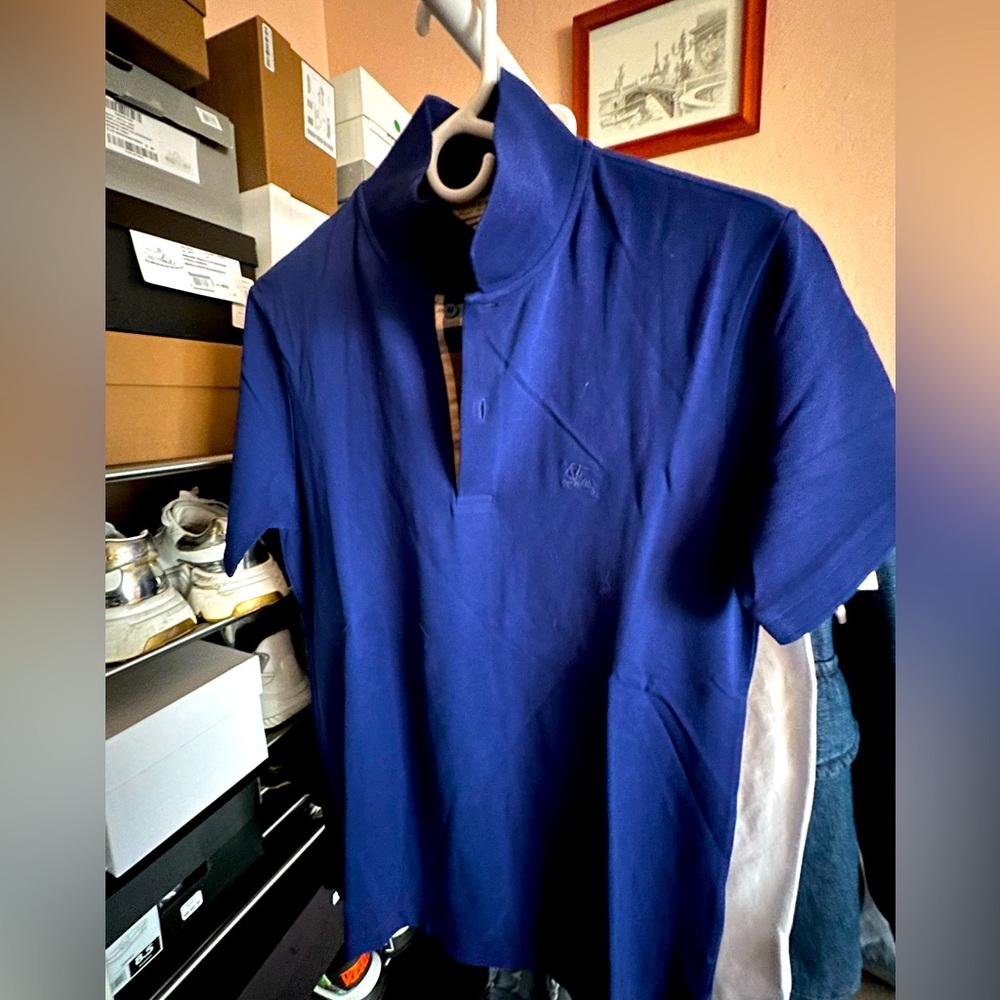 BURBERRY Mens Short Sleeve nova Check Placket Polo Shirt size small